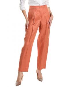 Льняные брюки Emporio Armani, оранжевый