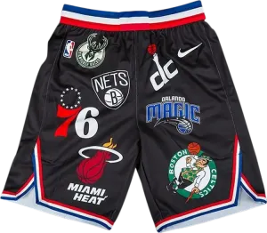 Шорты Supreme x Nike x NBA Teams Authentic Shorts 'Black', черный