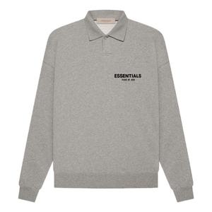 Рубашка ss22 long sleeve polo shirt 'dark oatmeal' Fear Of God Essentials, серый