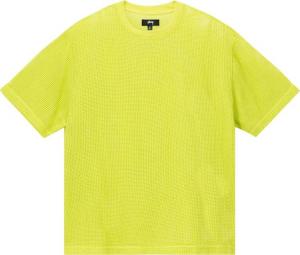 Футболка Stussy Cotton Mesh Short-Sleeve Crew 'Lime', зеленый