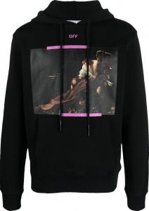 Худи Off-White Caravaggio Print Hoodie 'Black Cyclamen', черный