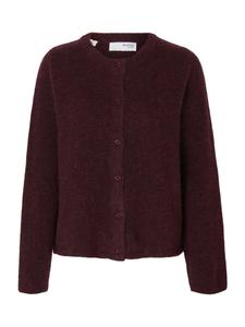 Вязаный кардиган SELECTED SLFLULU, баклажановый