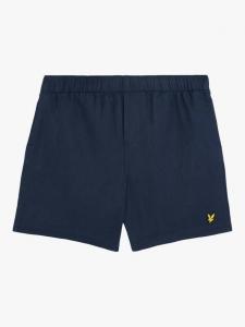 Шорты для палубы с эластичной талией из льняной смеси Lyle & Scott, Dark Navy