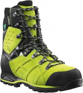 Ботинки HAIX Protector Ultra Lime Green для лесного хозяйства - водонепроницаемые ботинки с противоскользящей подошвой и защитой от порезов, идеально подходят для электрической безопасности