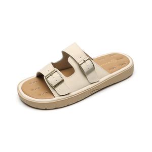 Резиновые износостойкие тапочки-слайды женские CAOT, Apricot