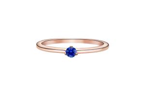 Pandora Медно-серебряный сплав, кристальные кольца Women's Blue