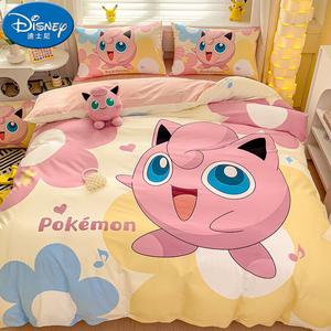 Disney Комплект постельного белья 4 предмета, 200x240 см, простыня, все хлопок, розовый