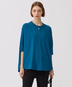 Пуловер с коротким рукавом из вискозы и нейлона высокой плотности