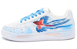 XTEP Кроссовки Air Force One с низким верхом, устойчивые к истиранию и дышащие, женские, белые, синие, красные