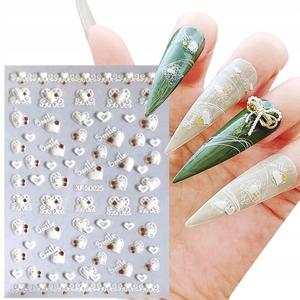 5D наклейки для украшения ногтей Схемы СЕРДЦЕ СВАДЬБА, Frezarkowo