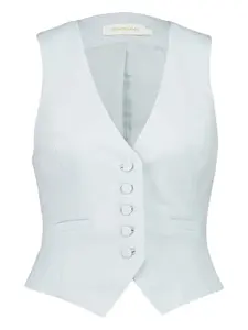 Жилет Sea Foam с V-образным вырезом ZIMMERMANN, синий