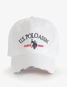 Бейсболка U.S. Polo Assn. Mens Center Logo Twill, белый