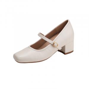 Zomila Женские туфли Мэри Джейн с массивным каблуком абрикос, цвет Apricot