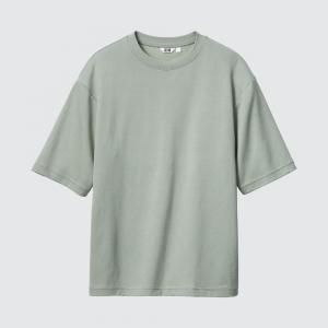 Футболка Uniqlo Airism Cotton, зеленый
