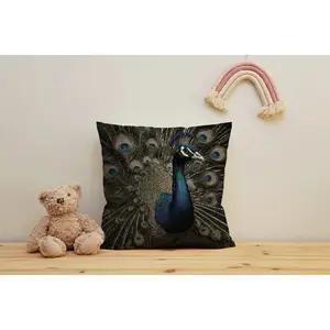 Декоративная подушка queence Павлин во всей красе наволочка с HD премиум-печатью, без запаха, 40x40 см Queence, Bunt + bedruckt