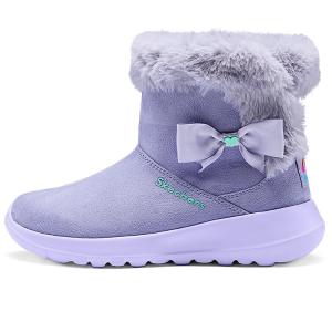 Skechers Kids Теплые высокие детские ботинки Anti Slip And Wear Resistant Lavender