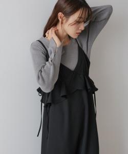 Платье-комбинация с баской