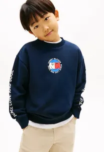 Толстовка с логотипом в виде смайлика на спине из махровой ткани. Tommy Hilfiger, Dark Night Navy