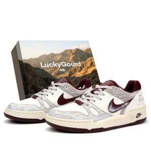 Nike Мужские низкие скейтборд-кроссовки Full Force Ride Into The Cyan Cloud, износостойкие и нескользящие, бордового цвета