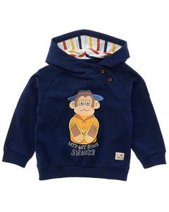 Майорал Снэкс Графический худи Mayoral, синий