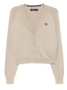 Кардиган с вышитым логотипом Fred Perry, нейтральный