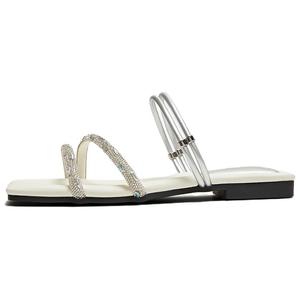 Женские сандалии Quiet Slide со стразами BASTO, Black/Silver