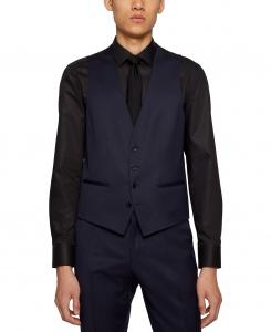 Мужской однобортный жилет boss Hugo Boss, темно-синий