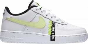 Кроссовки Nike Air Force 1 LV8 1 GS 'Worldwide Pack - White Barely Volt', белый