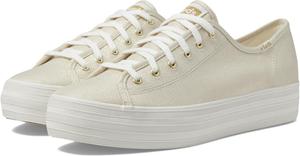 Кроссовки Keds Triple Kick Canvas, цвет Gold Metallic Textile