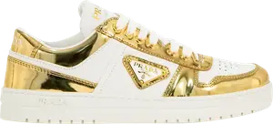 Кроссовки Prada Wmns Downtown Leather Platinum Gold, белый