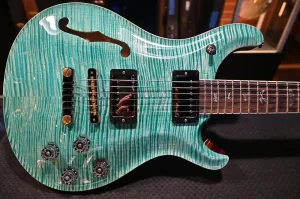 PRS Wood Library McCarty 594 полуакустическая, 35-я годовщина выпуска Danville Music, верхний слой Artist Top - Багамский синий #8203