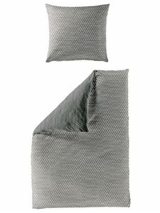 Комплект постельного белья из двух предметов, сатин Мако, двусторонний, 135x200 см, с ромбовидным узором, серый. JACK, 135x200 см