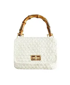 Сумка AIRMAIL Mini Crochet Handbag In White Brunna.co, белый