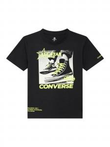 CONVERSE Футболка 'PHOTO REAL CNV SNKR' в черном цвете