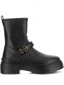Кожаные ботинки PINKO, черный