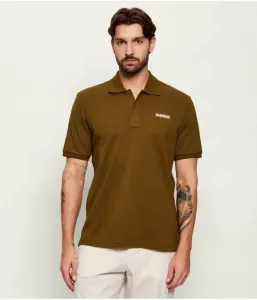 Поло E-SMALL BOX SS relaxed fit Napapijri, оливково-зеленый