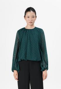 Блуза VILA VINECHEL O NECK , Ponderosa Pine/Dark Green