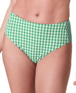 Женские бикини-трусики с высокой посадкой в клетку Andie, Green Gingham