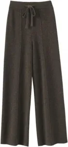 Женские широкие брюки из шерсти с высокой талией