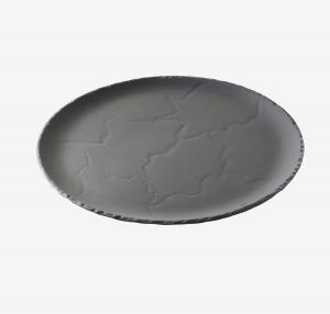 Revol Porcelaine France Круглая тарелка для бургеров и стейков, 26,8 см, матовый сланец
