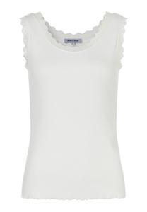 Топ More & More RIPPEN MIT SPITZENKANTE, Off White/White