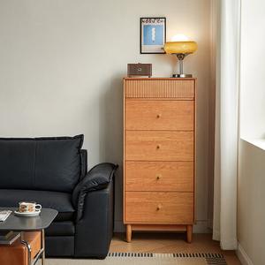 Lin'S Home Furnishing Комод 57 см для спальни из массива дерева на ножках, 5 ящиков