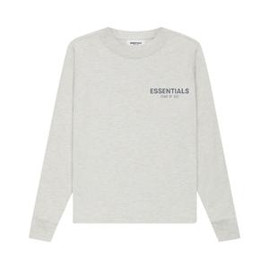 Детская футболка с длинными рукавами Fear of God Essentials Light Heather Oatmeal