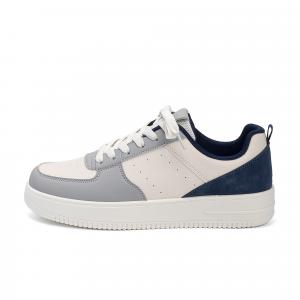 HUANQIU Износостойкие, легкие и дышащие низкие кроссовки для скейтбординга, мужские, бежево-синие