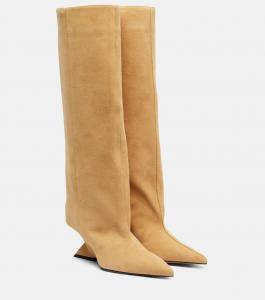 Чеопе 105 замковые высокие сапоги до колена The Attico, бежевый