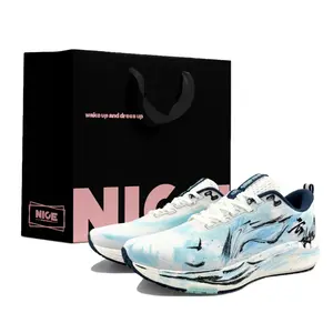 LINING Кроссовки Red Hare 8 Slip Resistant Abrasion Resistant низкие повседневные для марафонского бега мужские синие белые