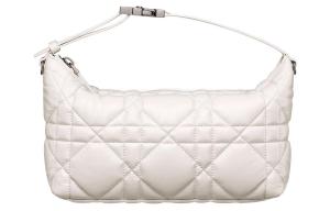 DIOR Сумка-клатч Travel Cow из кожи для ланча Medium Women's молочно-белая