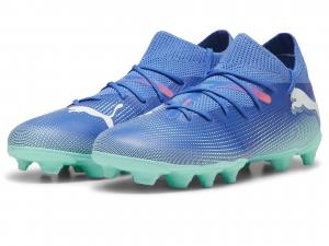 Кроссовки PUMA Kids Future Match Firm Artificial Ground, Bluemazing/Puma White/Electric Peppermint