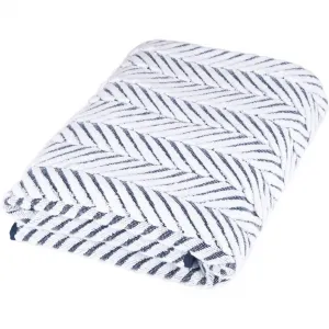 Полотенце для душа Sensual 9002 в стиле косы Ross, Nachtblau / weiß