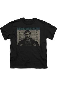 Футболка с принтом Dean из "Сверхъестественного" для подростков Gildan, черный